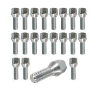 Tracer 20 tornillos de rueda M12 x 1,25 26 mm con unión cónica | Apto para Alfa Romeo, Citroën, Fiat, Lancia, Opel, Peugeot. Pernos ideales para llantas de aluminio y llantas de acero