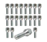 TRACER 20 tornillos de rueda M12 x 1,25 mm, cónico 60°, 35 mm, ancho de llave 17 mm, compatible con Fiat 500 IV 500C IV 500E IV 500E V 500L 500S IV 50