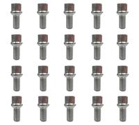 TRACER 20x Tornillo de Rueda M14x1,5 Asiento esférico R14 27mm | Hex: 17mm Compatible con Mercedes-Benz A 176 A 177 B 242 B 246 B 247 C 204