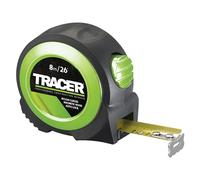 TRACER Cinta métrica de bloqueo automático de 8 m (cinta métrica recubierta de nailon con gancho magnético y función de bloqueo automático)