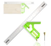 TRACER Combinación cuadrada de 300 mm. Herramienta de medición de 45/90 grados con nivel de burbuja integrado y herramienta de escritura. Escalas métricas e imperiales