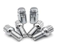 TRACER Juego de tornillos de rueda, bloqueo de rueda, bloqueo antirrobo M14x1,5 de 27mm con rosca esférica R13 con 2 llaves, compatible con Audi, VW, Seat, Skoda