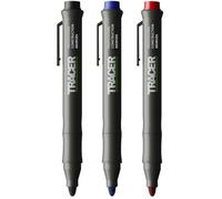 TRACER Kit de Rotuladores Antiatascos para Construcción con Fundas, Pack de 3