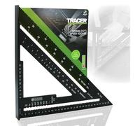 TRACER Speed Square 300 mm (12 pulgadas). Cuadrado de balsas con escalas métricas y de cadera y valle. Herramienta de marcado para techos y carpintería