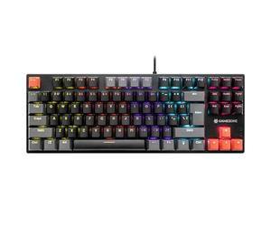 Tracer Teclado mecánico para juegos GAMEZONE Blade 87: tamaño compacto de 87 teclas, iluminación arco iris con 6 modos, teclas multimedia, anti-fantasma
