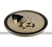 Tracey 'Grey Rock' Crokinole Board - Tournament Board - Dark Grey Ditch and Hole - 26 Disks - Handmade in Canada