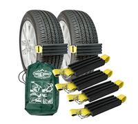 TRACGRABBER Dispositivo de tracción para neumáticos para coches y SUV pequeños, set de 4, fabricado en EE. UU., correas antideslizantes para nieve, barro y arena, alternativa a la cadena de nieve