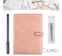 Tracify Pad Notebook, Drawing, Smart Sync Pen and Notebook, 3rd Generation Smartbook with 5 0.02mm High-Precision Spare Refills, 10m Wireless Transmission For Notes, Graffiti, Meetings (Pink)