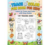 Tracing and Coloring Book for Kids: Trace with Color Reference, Learn to Draw and Color Animals | Fun Workbook for Toddlers Ages 2-5
