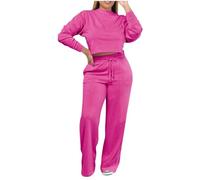 Track Athletic Match Tops Chándales para mujer, parte superior, pantalones, traje, sudadera, chándal, O-53 Rosa intenso, XXL