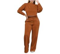 Track Athletic Match Tops Chándales para mujer, parte superior, pantalones, traje, sudadera, chándal, O-53 Marrón, M