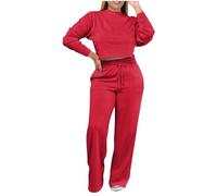 Track Athletic Match Tops Chándales para mujer, parte superior, pantalones, traje, sudadera, chándal, O-53 Rojo, S