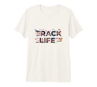 Track Life Track and Field Athlete Running Track Camiseta Premium