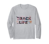 Track Life Track and Field Athlete Running Track Manga Larga