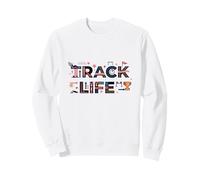 Track Life Track and Field Athlete Running Track Sudadera