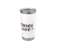 Track Life Track and Field Athlete Running Track Vaso térmico de acero inoxidable de doble pared
