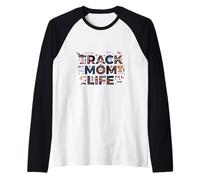 Track Mom Life Track and Field Sports Mom Runner Mom Track Camiseta Manga Raglan