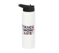 Track Mom Life Track and Field Sports Mom Runner Mom Track Stainless Steel Insulated Water Bottle