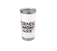 Track Mom Life Track and Field Sports Mom Runner Mom Track Vaso térmico de acero inoxidable de doble pared