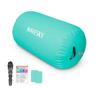 Track - Rollo de aire hinchable, 80/100/120 cm, para gimnasia, artística, para el hogar, al aire libre, fitness, entrenamiento (verde, 100 x 60 cm)