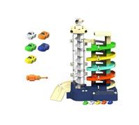 Track Seven - layer Car Ramp Toy Set, 3/5/7 - layer Tracks + Corresponding Number of Cars, Space Theme with Sound and Light