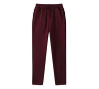 Track Yoga Running 0 para hombre, otoño y verano, pierna recta, pantalones lisos de pierna larga, moda para hombre, Y2K, D-979 vino borgoña, 3XL