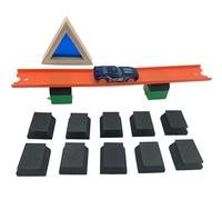 TrackSmith - Adaptadores de circuito de coche infantil para construir puentes con ladrillos compatibles Duplo