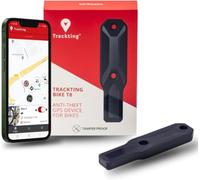 Trackting Bike T8 Localizador GPS con Tarjeta SIM y suscripción Anual | Antirrobo para Bicicleta con Sensor De Movimiento, Batería Recargable USB-C, Seguimiento En Tiempo Real en Caso de Robo