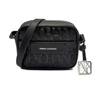 Armani Exchange Bandolera Liz negra, imitación de cuero, mujer