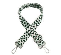 Tracolla per Borsa Donna Correa de Bolso Hombro Ajustable con patrón ensanchado for Mujer, Correa Nailon for Mano a la Moda DIY(D-Silver Hook)