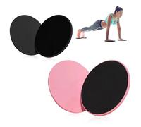 TRACOMPAN 4 discos deslizantes de doble cara, discos deslizantes de doble cara, discos deslizantes de pilates para gimnasio y hogar, para entrenamientos abdominales en alfombra/suelo duro, equipo de