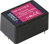 TracoPower TPP 15-112-D AC - Fuente de alimentación para Impresora (1250 mA, 15 W, +12,0 V/CC)
