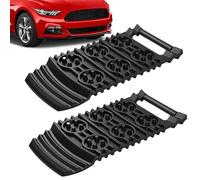 Traction Mat - 2 Pieces Tire Traction Pads | Recovery Tractions Tracks | Vehicle Rescue Ladder Ramps for Muddy Roads Trails Snow Sand, 31.5x14.5x2cm