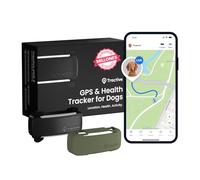 Tractive - Bundle GPS Perros con Funda Verde Oliva | N.º 1 del Mercado | Localización en Tiempo Real | Alertas antifuga | Monitor de Actividad | Avisos de Salud | Seguimiento de ladridos (Negro)