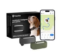 Tractive - GPS para Perros Inteligente | 2025 Edición | Localización GPS en Tiempo Real | Alertas Antifuga y Avisos de Salud | Monitor de Constantes Vitales | N.º 1 del Mercado (Bundle (Negro))