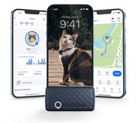 Tractive Mini rastreador GPS para gatos (6.5 libras +) - impermeable, ubicación GPS y rastreador de actividad inteligente, rango ilimitado (azul medianoche)