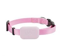 Tractive - Monitor de actividad y ubicación en tiempo real con GPS, collar impermeable para mascotas con hebilla antiasfixia para gatos y perros para iOS y Android (rosa) (rosa)