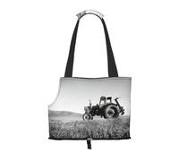 Tractor Agriculture Tranquil print - Bolsas transportadoras para perros pequeños, gatos y conejos