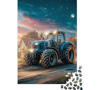 Tractor al Atardecer Puzzles 1000 Piezas Escena de fantasía Rural Puzzles Clásicos para Entretenimiento Creativo Adultos Y Niños A Partir De 12 Año 38x26cm/1000pcs
