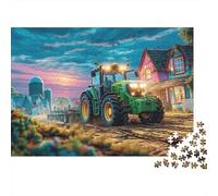 Tractor arando el campod 1000 Pieces Consistent Piece Size Pin esc agr Family Puzzle Family Bonding Activity Quiet Time Activity Garden Room Activity 70x50cm/1000pcs