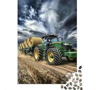 Tractor Campo Puzzle para Adultos Puzzle de 1000 Piezas Papel Rollo de Heno Puzzle para Toda la Familia 52x38cm/1000pcs