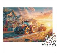 Tractor Carrera Puzzle De 1000piezas Arte Fantasía Toda La Familia para Ocio Decoración De Hogar Fácil De Limpiar 52x38cm/1000pcs