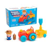 Tractor con Figuras atornillables Bolt Buddies de Design & Drill de Learning Resources, Juguete Inspirado en la Granja, Set de Tractor y Figura de Granjero, Juguete de Ciencias y Stem, 3+