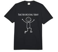 Tractor Conducción Hoy Palo Feliz Persona Granjero Divertido Comfort Colors Adult Heavyweight T-Shirt