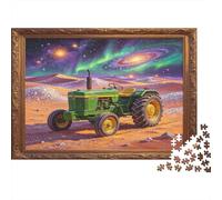 Tractor Cósmico Puzzle de 1000 Piezas Papel Puzzle para Adultos Paisaje de Cielo Estrellado Familia Decoración Regalo 70x50cm/1000pcs