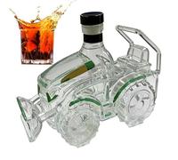 Tractor Decanter - 3D Tractor Shaped Wine Bottle | Glass Storage Ornament Decanter | 300ml Novelty Whiskey Decanters, Creative Car-Themed Empty Bottle, for Men Women Bar Family Cabinet Whiskey Lovers