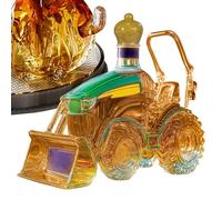 Tractor Decanter - 3D Tractor Shaped Wine Bottle | Glass Storage Ornament Decanter | 300ml Novelty Whiskey Decanters, Creative Car-Themed Empty Bottle, for Men Women Bar Family Cabinet Whiskey Lovers