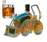 Tractor Decanter - 3D Tractores Shaped Glass Wine Bottle for Whiskey Lovers with Decorative Storage Design, Ornament for Men Women Bar Family Cabinet, Creative Presents Idea