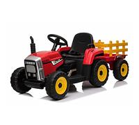 Tractor eléctrico Infantil 12v Rojo con Remolque ATAA Ceres Luces LED música USB y Mando para Padres