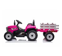 Tractor eléctrico Infantil 12v Rosa con Remolque ATAA Ceres Luces LED música USB y Mando Parental